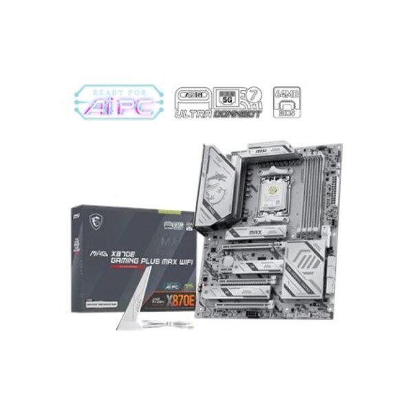 Motherboard MSI MAG X870E GAMING PLUS MAX WIFI /AMD X870/DDR5/SATA3/M.2/USB4/WiFi/BT/PCIe5.0/AM5/ATX