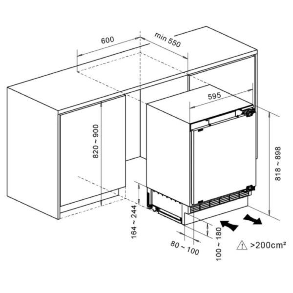 MPM-116-CJI-17/E white built-in refrigerator