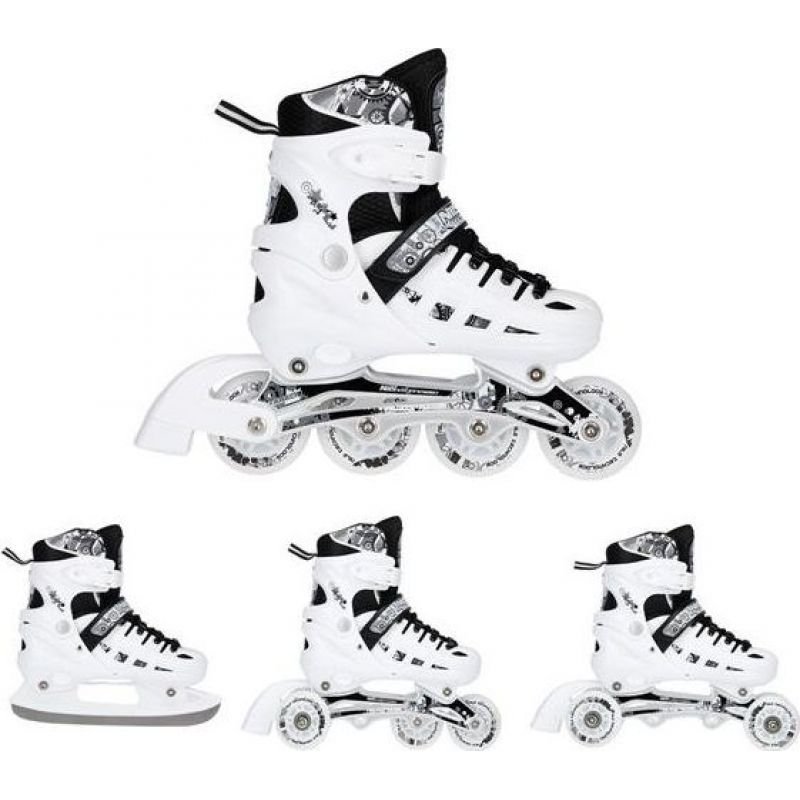 lupin-wear-ca-nh10905-4in1-white-led-size-s-31-34-roller-skates-with-dimensional-hockey-blade-nils-extreme-1565708 NH10905 4in1 WHITE LED SIZE S(31-34) ROLLER SKATES WITH DIMENSIONAL HOCKEY BLADE NILS EXTREME - Image 1