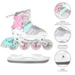 NH18192 4in1 PINK SIZE S(29-33) ROLLER SKATING WITH HOCKEY SLEEVE NILS EXTREME - Image 3