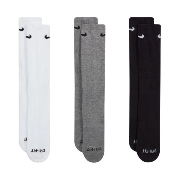 Nike Everyday Plus Cushioned Socks 3 Pairs White, Gray, Black SX6888 964