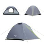 NILS CAMP Explorer NC6004 3-person camping tent, gray - Image 2