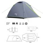 NILS CAMP Explorer NC6004 3-person camping tent, gray - Image 6