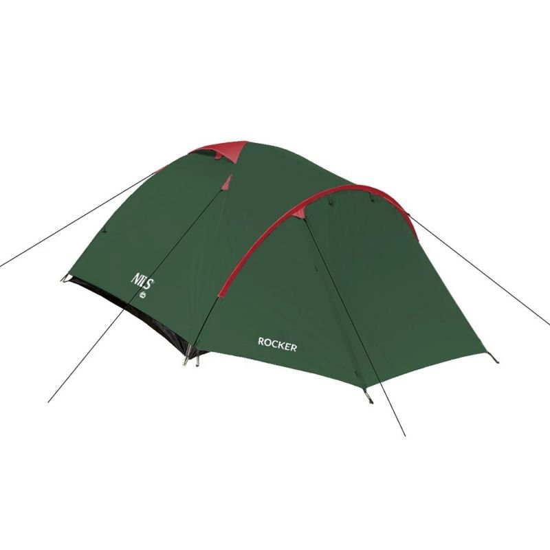 lupin-wear-ca-nils-camp-rocker-nc6013-camping-tent-for-3-people-green-and-red-1555999 NILS CAMP Rocker NC6013 camping tent for 3 people, green and red - Image 1