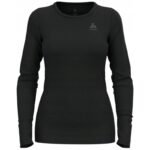 Odlo BL TOP crew neck l/s MERINO 200 womens T-shirt size S Black - Image 2