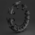 Plus size hula hoop HMS HHW12 with studs and weight, black - Image 2