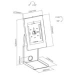 POS stand for tablet and Maclean printer, 1kg max, MC-336 - Image 6