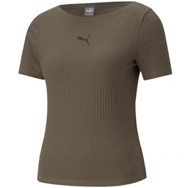 Puma Her Ribbed Slim Tee Grape Leaf W 531917 44