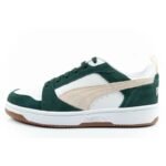 Puma Rebound v6 mens sports sneakers fashionable comfortable white green - Image 2
