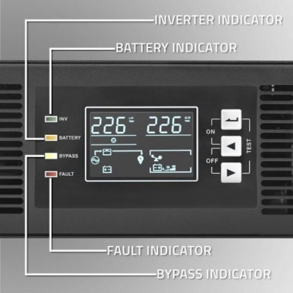Qoltec 52285 UPS Double Conversion (Online) 1 kVA 1000 W 2 x Mains Socket