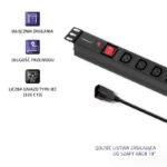 Qoltec 53998 strip (black) - Image 3