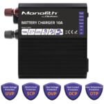 QOLTEC CHARGER FOR MONOLITH LIFEPO4 AGM GEL SLA BATTERIES | 10A | 12V - Image 2