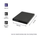 QOLTEC EXTERNAL DVD-RW RECORDER | USB 2.0 | BLACK - Image 3
