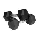 REBEL ACTIVE CAST IRON RUBBER-COATED HEX DUMBBELLS 2X8KG RBA-2325-08 - Image 2