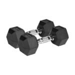 REBEL ACTIVE CAST IRON RUBBER-COATED HEX DUMBBELLS 2X8KG RBA-2325-08