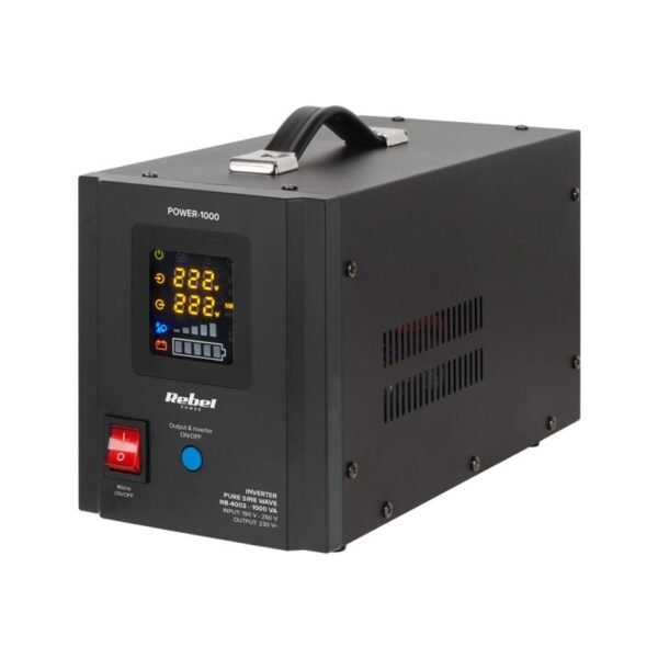 Rebel POWER-1000 Uninterruptible Power Supply - pure sine wave converter with charging function 12V 230V 1000VA/700W