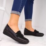 Rieker W RKR395 black wedge shoes - Image 2