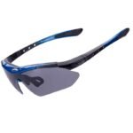Rockbros 10007 Polarized Cycling Glasses - Black and Blue - Image 2