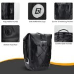 Rockbros 30140022001 waterproof bicycle bag for trunk - black - Image 7