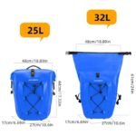 Rockbros 30140022004 Waterproof Bicycle Bag 25-32L - Blue - Image 2