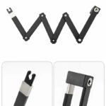 Rockbros 32140003001 foldable bicycle lock with key and handle, 88cm - black - Image 5