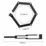 Rockbros 32140003001 foldable bicycle lock with key and handle, 88cm - black - Image 6