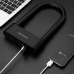 Rockbros 32210818001 SMART Bicycle Lock with Fingerprint Reader and Bluetooth Connectivity - Black - Image 6