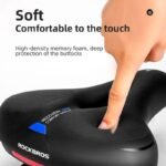 Rockbros AQ-6090B bicycle saddle - black and blue - Image 2