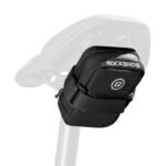 Rockbros Mini Saddle Bag with CO2 Cartridge Holder - Black/Green - Image 2