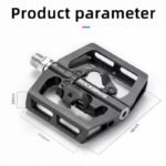 Rockbros PD15-BK Aluminum Alloy Bicycle Pedal Set - Black - Image 4