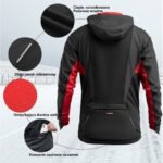 Rockbros Unisex Sports Winter Jacket Black 4XL - Image 3