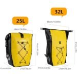 Rockbros waterproof trunk bag yellow - Image 2