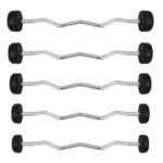 Rubber-coated barbell/curl bar 30 kg HMS GSL-30