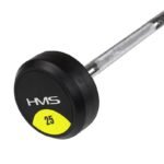 Rubber-coated fixed barbell/bar 25 kg HMS GSG25 - Image 3