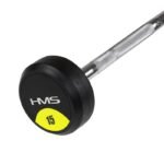 Rubber-coated fixed barbell/bar, curved, 15 kg HMS GSL15 - Image 2