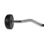 Rubber-coated fixed barbell/bar, curved, 25 kg HMS GSL25 - Image 2