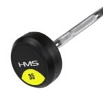 Rubber-coated fixed barbell/bar, curved, 35 kg HMS GSL35 - Image 3
