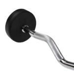 Rubber-coated fixed barbell/bar, curved, 35 kg HMS GSL35 - Image 4