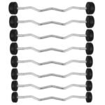 Rubberized GSL-40 40 KG HMS Fixed Barbell/Curl Bar - Image 6