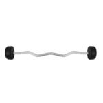Rubberized GSL-40 40 KG HMS Fixed Barbell/Curl Bar - Image 7