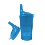 Safe cup for eating and drinking, blue