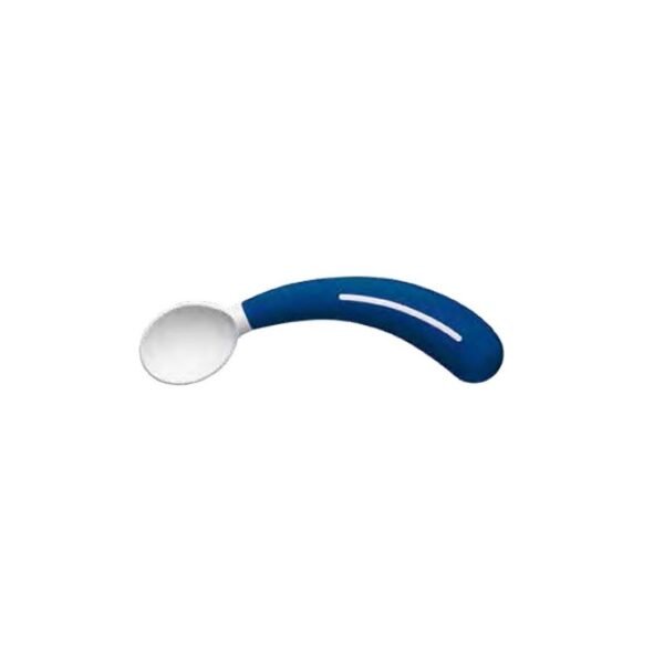 Safe right-handed curved spoon for children