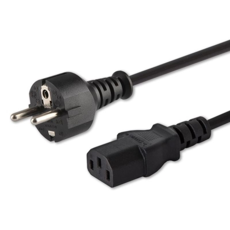 lupin-wear-ca-savio-cl-138-cable-c13-iec-c13-iec-320-c13-schuko-m-1-8m-black-2175971 SAVIO CL-138 cable (C13 / IEC C13 / IEC 320 C13 - Schuko M; 1.8m; black) - Image 1