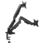 SAVIO DOUBLE DESK MOUNT FOR MONITORS 17"-32" 2X 2-9 KG ON SPRING UM-04 - Image 2