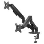 SAVIO DOUBLE DESK MOUNT FOR MONITORS 17"-32" 2X 2-9 KG ON SPRING UM-04