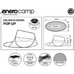 SELF-PUTTING BEACH SCREEN TENT 190X80X90/70CM BLUE ENERO CAMP - Image 6