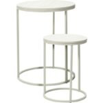 SET OF 2 COFFEE TABLES WITH WOODEN TOP - Image 2