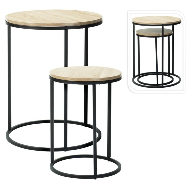 lupin-wear-ca-set-of-2-coffee-tables-with-wooden-top-2317426 SET OF 2 COFFEE TABLES WITH WOODEN TOP - Image 1