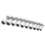Set of chrome HMS dumbbells - Image 3