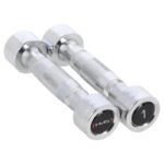 Set of chrome HMS dumbbells - Image 6